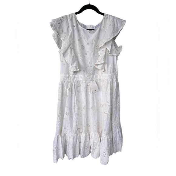 Ivy City Clary Dress in Cream Eyelet NWT 1X - Picture 2 of 7